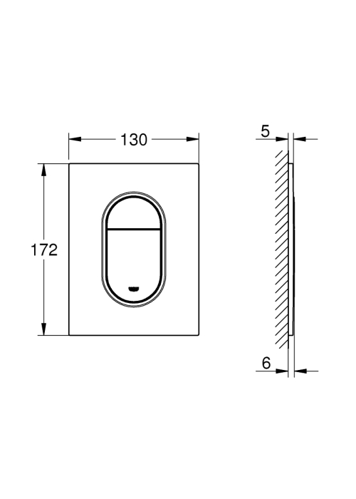 Панель змиву для прихованого бачка GROHE Arena Cosmopolitan S (37624P00)