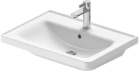 Раковина прямокутна меблева/підвісна Duravit D-Neo, 650x480 мм, з отвором для змішувача, з переливом, білий 2367650000