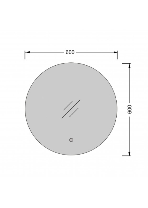 Дзеркало з LED підсвіткою Мойдодир Eclipse 60x60 S з сенсором 00-0006562