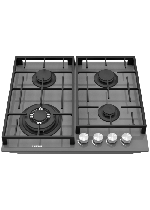 Варильна поверхня газова Fabiano FHG 8244 VGHT Titanium Glass 8111.406.1473