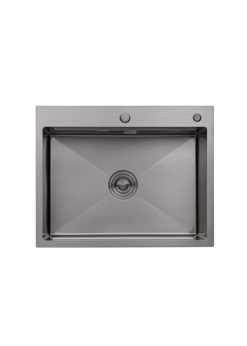 Кухонна мийка Kroner KRP Schwarze - 6350HM PVD (3.0/1.0 мм) CV031453