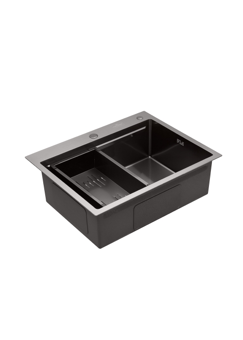 Кухонна мийка Kroner KRP Schwarze - 6350HM PVD (3.0/1.0 мм) CV031453