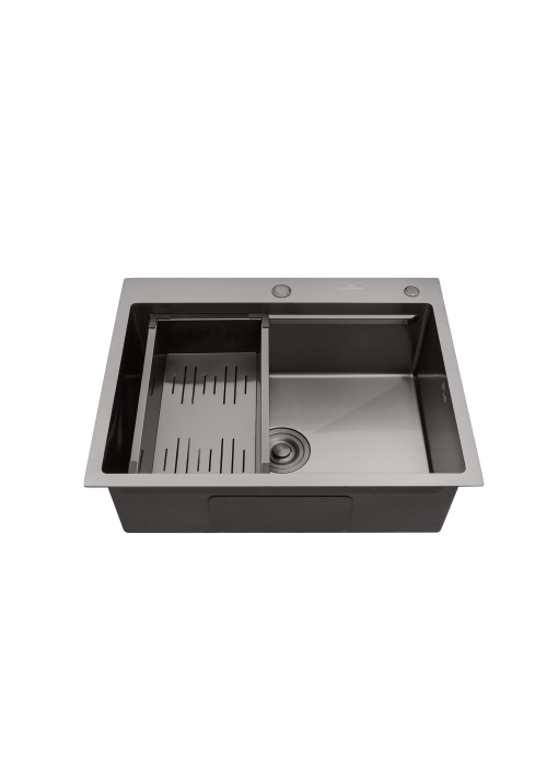 Кухонна мийка Kroner KRP Schwarze - 6350HM PVD (3.0/1.0 мм) CV031453