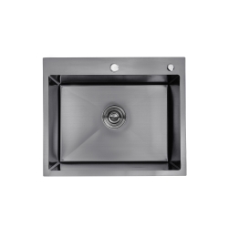 Кухонна мийка Kroner KRP Schwarze - 6050HM PVD (3.0/1.0 мм) CV025260