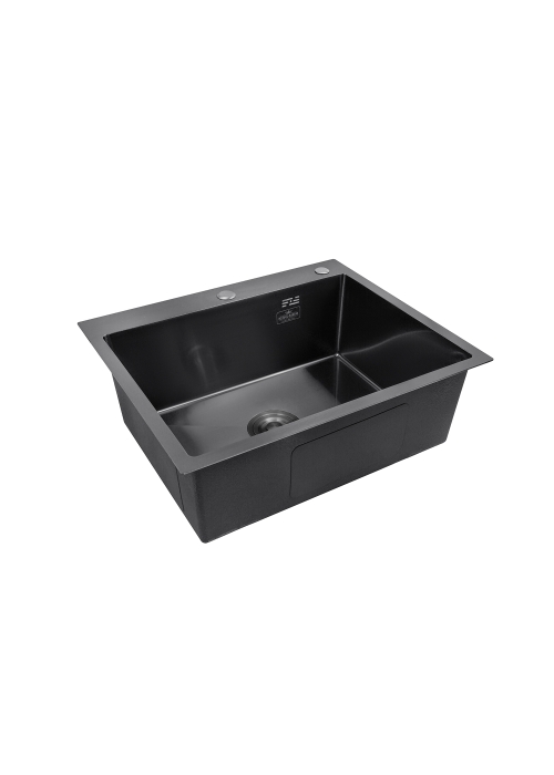 Кухонна мийка Kroner KRP Schwarze - 6050HM PVD (3.0/1.0 мм) CV025260