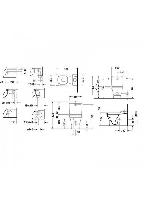 Унитаз напольный Duravit 2nd Floor 2106090000
