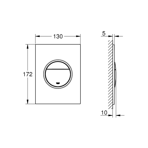 Панель змиву для прихованого бачка GROHE Nova Cosmopolitan S (37601A00)