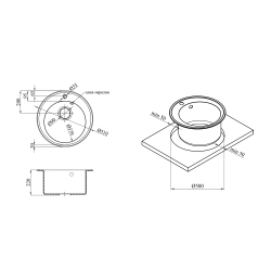 Кухонна мийка Kroner KRP Komposit COL - 510 CV027406
