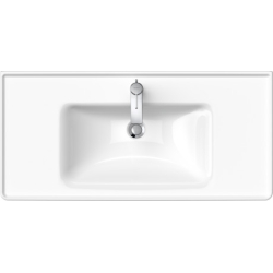 Раковина прямокутна меблева/підвісна Duravit D-Neo, 1005x480 мм, з отвором для змішувача, з переливом, білий 2367100000