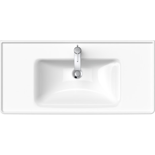 Раковина прямокутна меблева/підвісна Duravit D-Neo, 1005x480 мм, з отвором для змішувача, з переливом, білий 2367100000