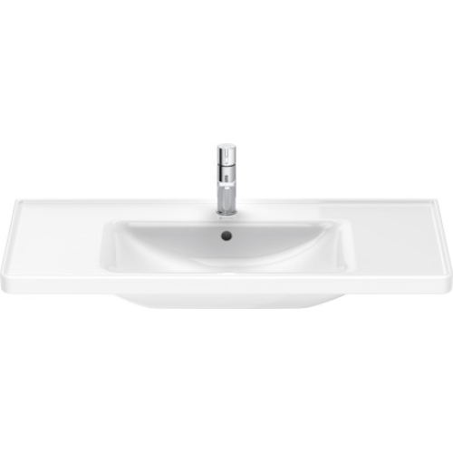 Раковина прямокутна меблева/підвісна Duravit D-Neo, 1005x480 мм, з отвором для змішувача, з переливом, білий 2367100000