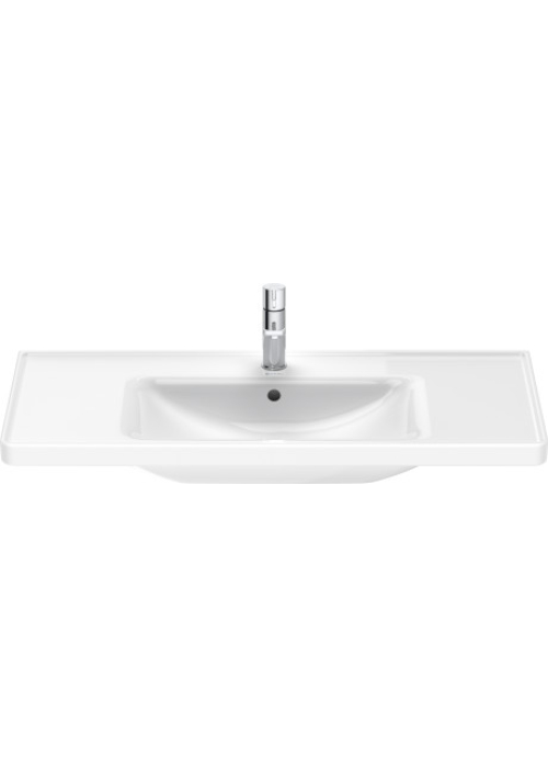 Раковина прямокутна меблева/підвісна Duravit D-Neo, 1005x480 мм, з отвором для змішувача, з переливом, білий 2367100000