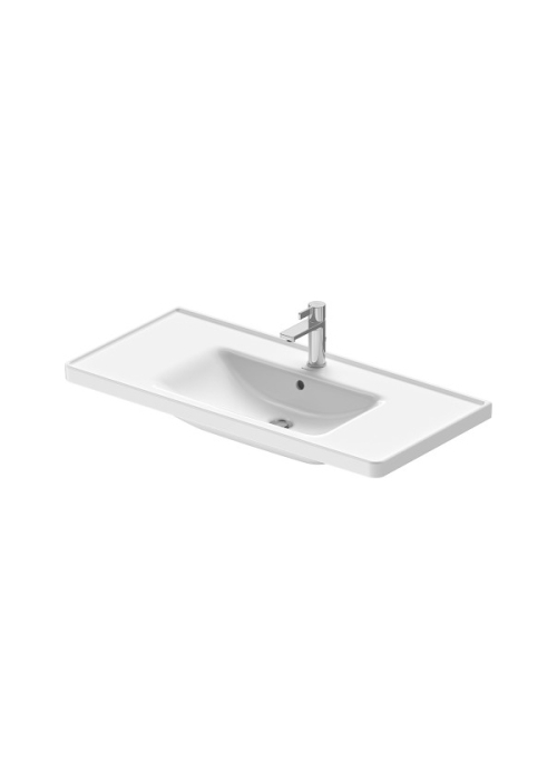Раковина прямокутна меблева/підвісна Duravit D-Neo, 1005x480 мм, з отвором для змішувача, з переливом, білий 2367100000