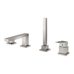 Однорычажный смеситель для ванны на 4 отверстия Grohe Eurocube 19897DC1 Сталь