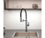 Змішувач для кухні Ramon Soler Kitchen Pure Water з високим гнучким виливом та системою фільтрації води Osmosis, чорний матовий (898801MCNM38E306085)