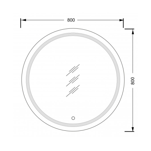 Дзеркало з LED підсвіткою Мойдодир Sunny 80x80 з сенсором 00-0006244