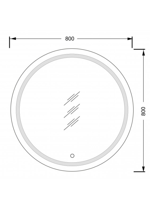 Дзеркало з LED підсвіткою Мойдодир Sunny 80x80 з сенсором 00-0006244