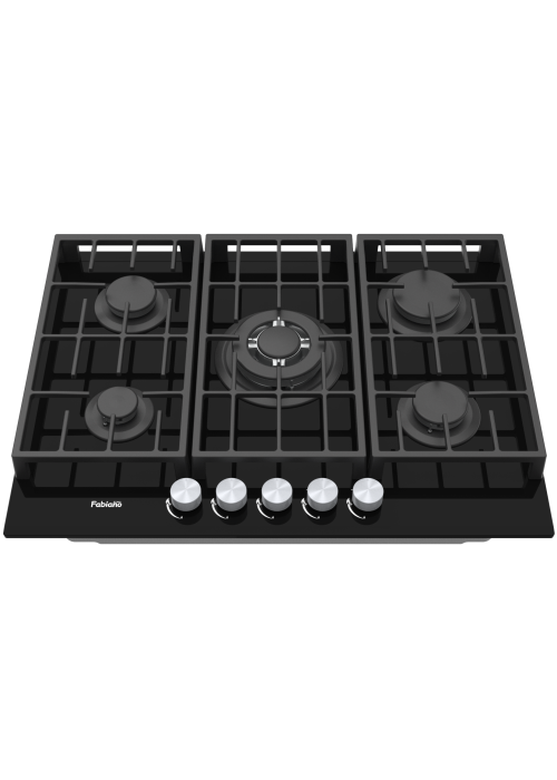 Варильна поверхня газова Fabiano FHG 8255 VGHT Black Glass 8111.406.1479