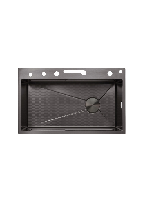 Кухонна мийка Kroner KRP Schwarze - SET7546ARTHM PVD (3.0/0.8 мм) CV033375