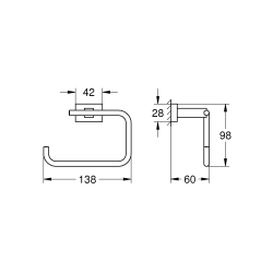 Тримач туалетного паперу без кришки Grohe Essentials Cube 40507DC1