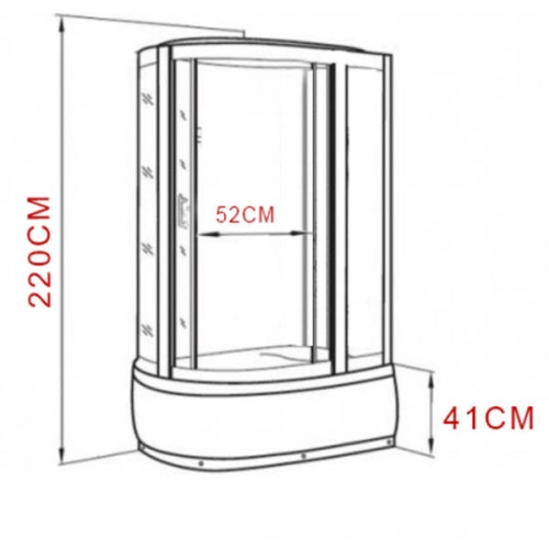 Душовий бокс Atlantis AKL 120P ECO (GR) R 120х80х225