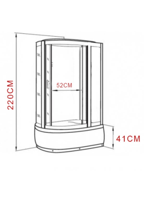 Душовий бокс Atlantis AKL 120P ECO (GR) R 120х80х225