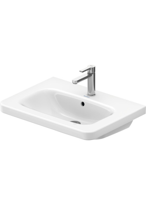 Раковина прямокутна Duravit DuraStyle меблева 650x480 мм, з переливом, з отвором для змішувача, білий 2320650000