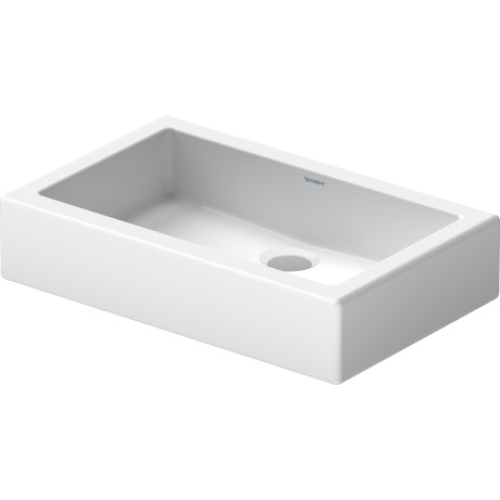 Раковина прямокутна Duravit Vero на стільницю, 600x380 мм, без отвору для змішувача, без перелива, білий 0455600000