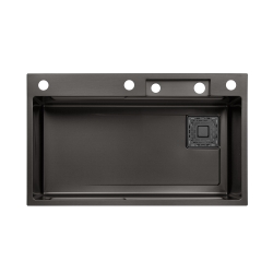 Кухонна мийка Kroner KRP Schwarze - SET7545HM PVD (3.0/0.8 мм) CV033382