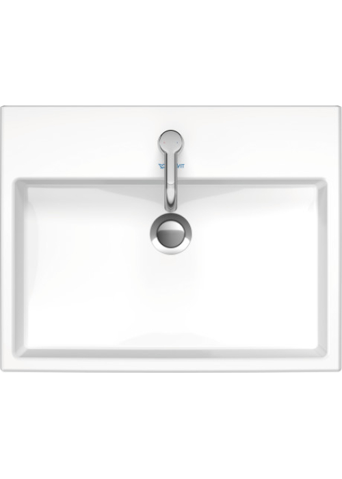 Раковина прямокутна Duravit Vero Air меблева 600x470 мм, з переливом, з отвором для змішувача, білий 2350600000