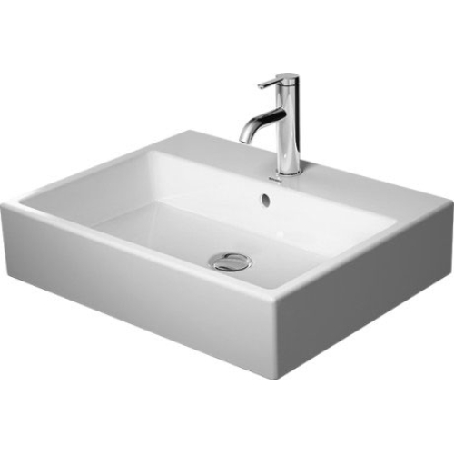 Раковина прямокутна Duravit Vero Air меблева 600x470 мм, з переливом, з отвором для змішувача, білий 2350600000
