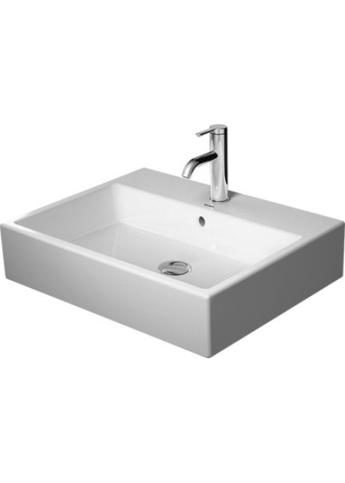 Раковина прямокутна Duravit Vero Air меблева 600x470 мм, з переливом, з отвором для змішувача, білий 2350600000