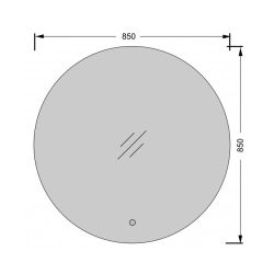 Зеркало с LED подсветкой Мойдодыр Eclipse 85x85 S с сенсором 00-0007949