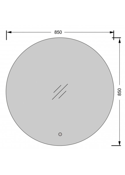 Дзеркало з LED підсвіткою Мойдодир Eclipse 85x85 S з сенсором 00-0007949