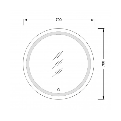 Дзеркало з LED підсвіткою Мойдодир Sunny 70x70 з сенсором 00-0006243