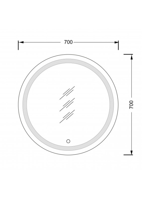 Дзеркало з LED підсвіткою Мойдодир Sunny 70x70 з сенсором 00-0006243