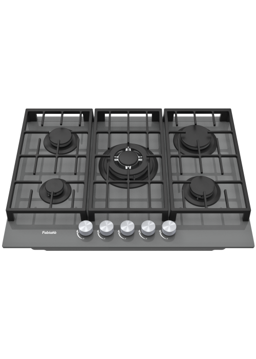 Варильна поверхня газова Fabiano FHG 8255 VGHT Titanium Glass 8111.406.1482