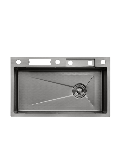 Кухонна мийка Kroner KRP Schwarze - SET7545NB PVD (3.0/0.8 мм) CV033805