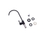 Кухонная мойка Kroner KRP Schwarze - SET7545NB PVD (3.0/0.8 мм) CV033805