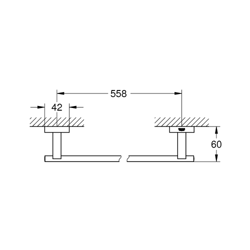 Тримач для рушника Grohe Essentials Cube 40509DC1