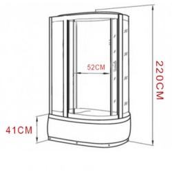 Душовий бокс Atlantis AKL 120P ECO (XL) L 120х80х225