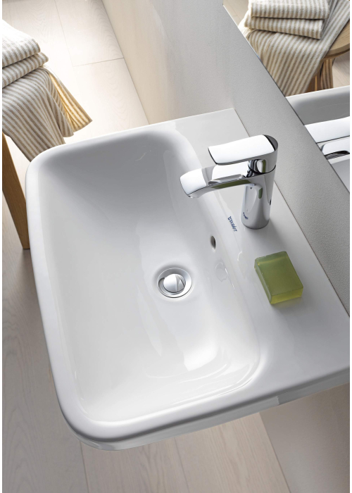 Раковина прямокутна Duravit DuraStyle підвісна, 600x440 мм, з отвором для змішувача, з переливом, білий 2319600000
