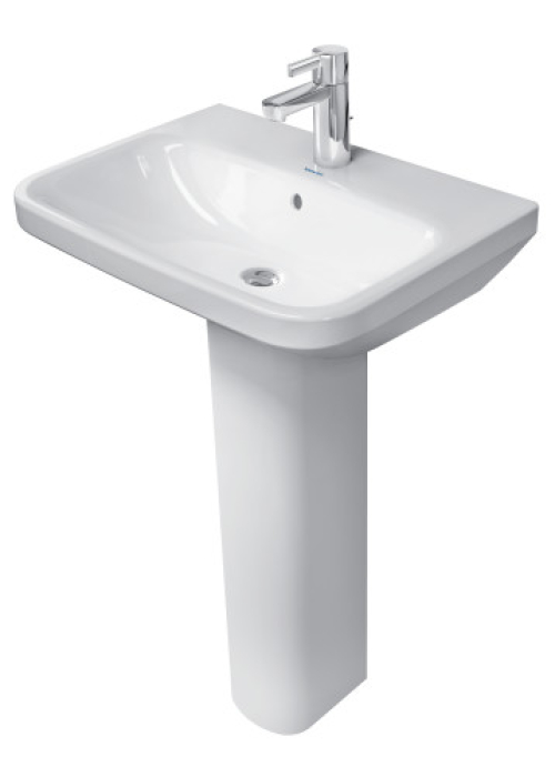 Раковина прямокутна Duravit DuraStyle підвісна, 600x440 мм, з отвором для змішувача, з переливом, білий 2319600000