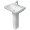Раковина прямокутна Duravit DuraStyle підвісна, 600x440 мм, з отвором для змішувача, з переливом, білий 2319600000
