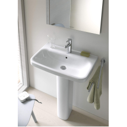 Раковина прямокутна Duravit DuraStyle підвісна, 600x440 мм, з отвором для змішувача, з переливом, білий 2319600000
