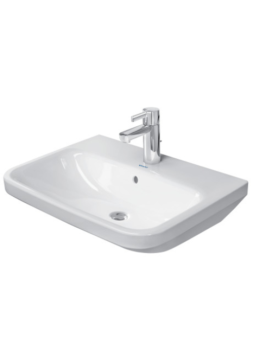 Раковина прямокутна Duravit DuraStyle підвісна, 600x440 мм, з отвором для змішувача, з переливом, білий 2319600000