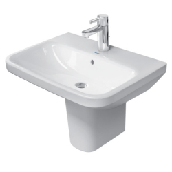 Раковина прямокутна Duravit DuraStyle підвісна, 600x440 мм, з отвором для змішувача, з переливом, білий 2319600000
