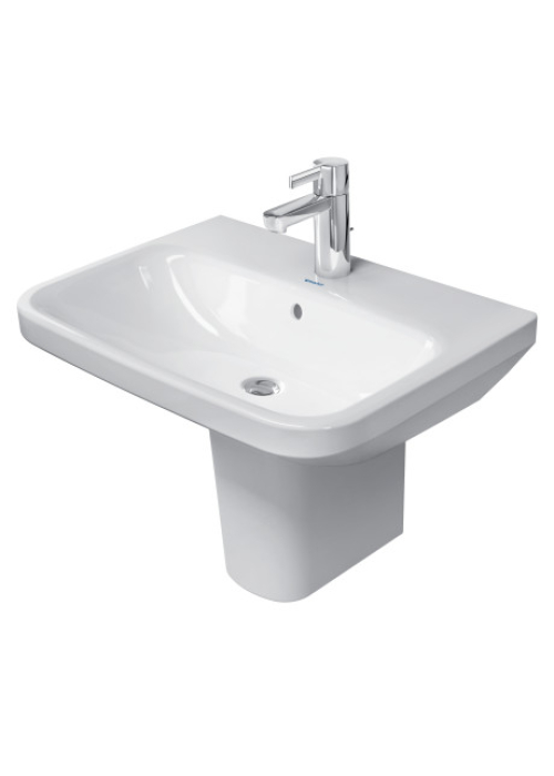 Раковина прямокутна Duravit DuraStyle підвісна, 600x440 мм, з отвором для змішувача, з переливом, білий 2319600000
