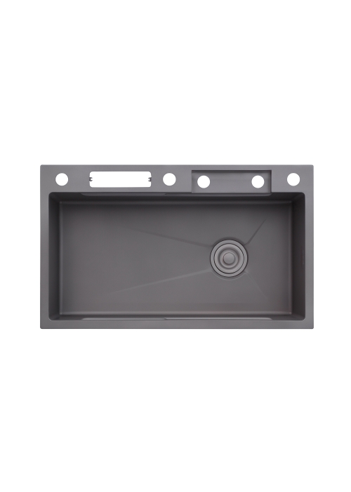 Кухонна мийка Kroner KRP Schwarze - SET7545NG PVD (3.0/0.8 мм) CV033806