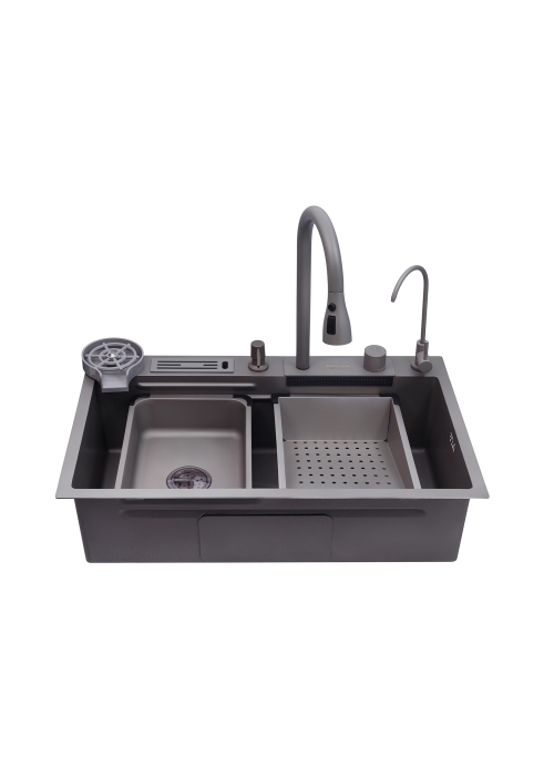Кухонна мийка Kroner KRP Schwarze - SET7545NG PVD (3.0/0.8 мм) CV033806